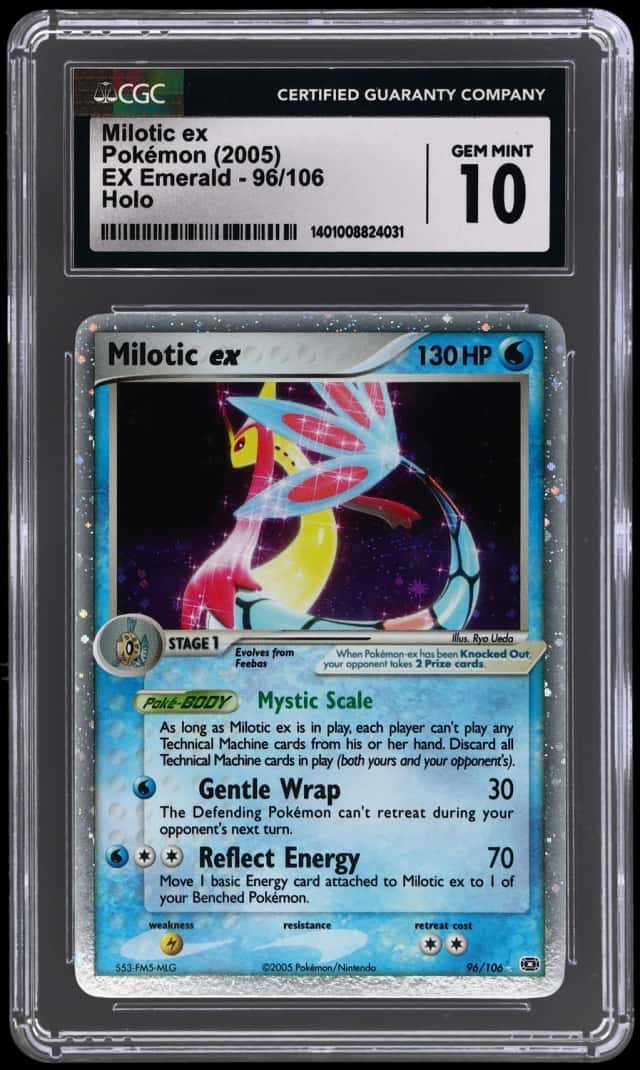 2005 Pokemon Ex Emerald Holo Milotic Ex #96