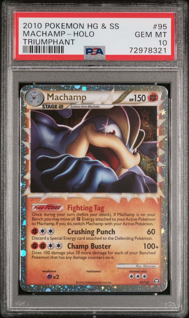 2010 Pokemon Heartgold and Soulsilver Triumphant Holo Machamp #95