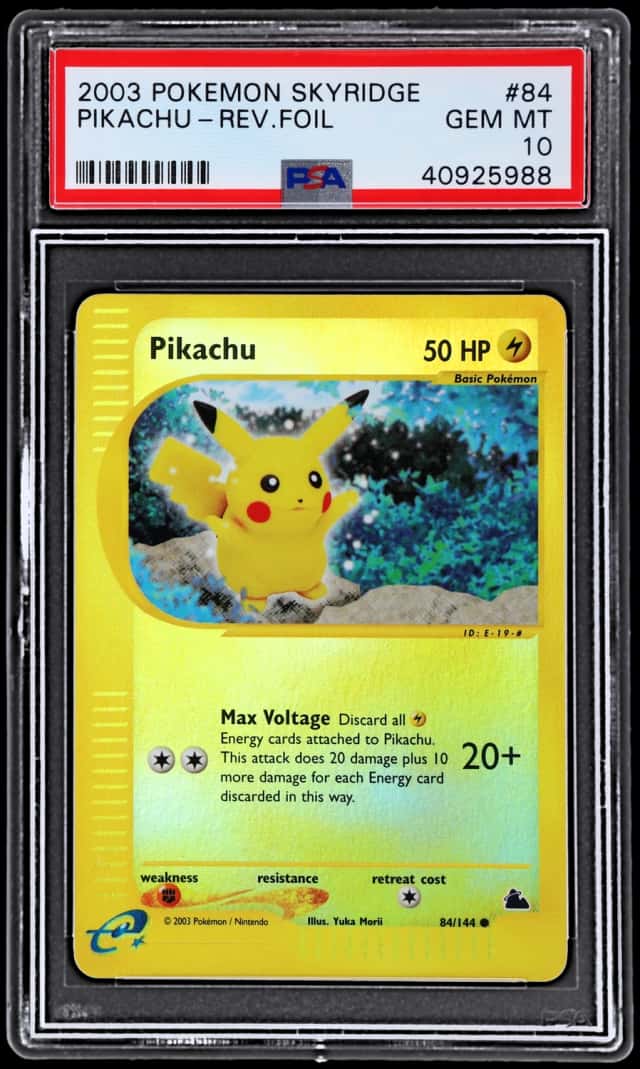 2003 Pokemon Skyridge Reverse Holo Pikachu #84