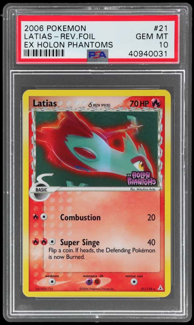 2006 Pokemon Ex Holon Phantoms Reverse Holo Latias #21