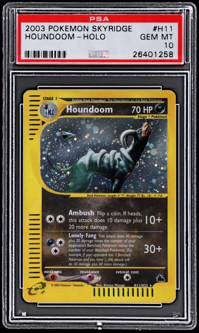 2003 Pokemon Skyridge Holo Houndoom #H11
