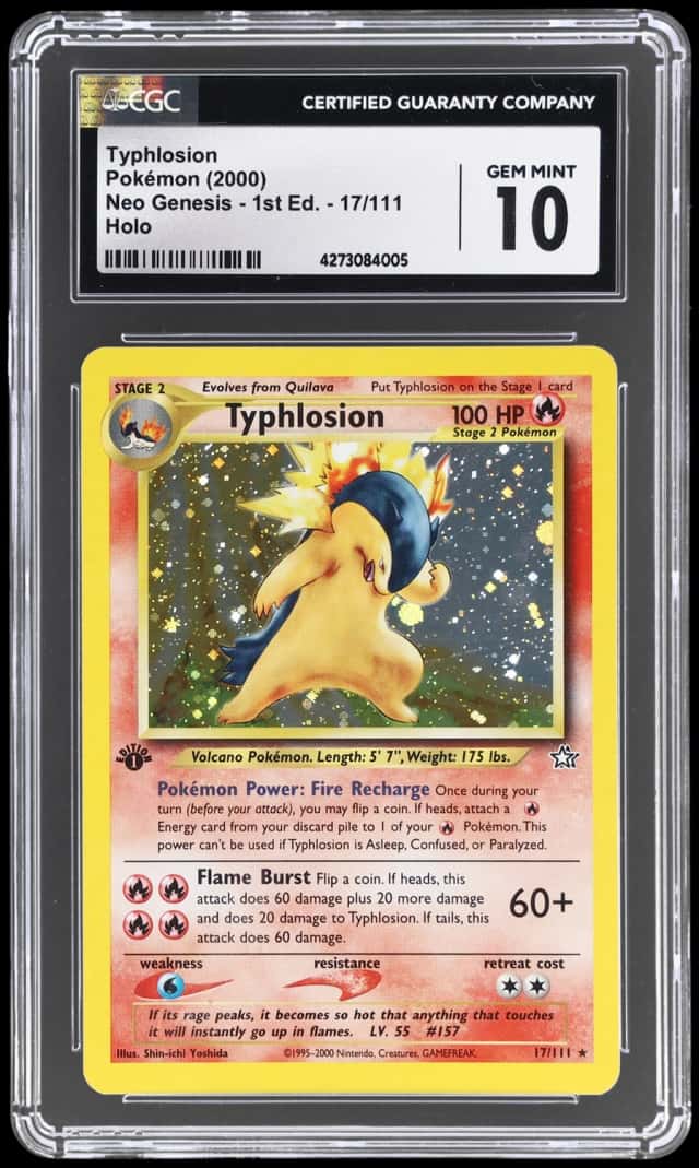 2000 Pokemon Neo Genesis 1st Edition Holo Typhlosion #17