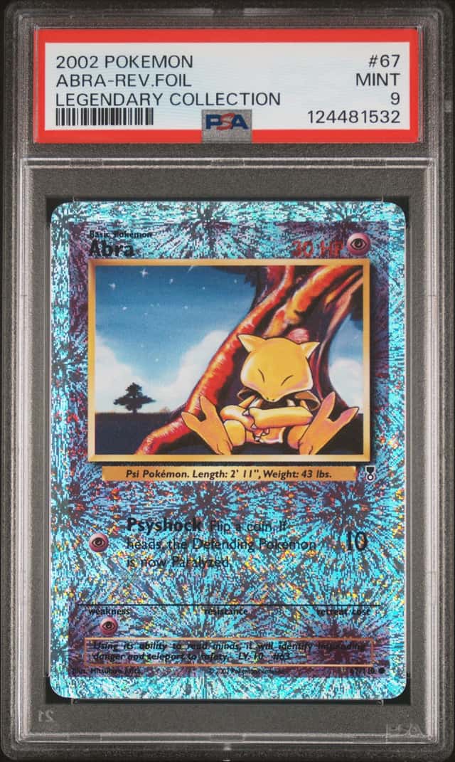 2002 Pokemon Legendary Collection Reverse Holo Abra #67