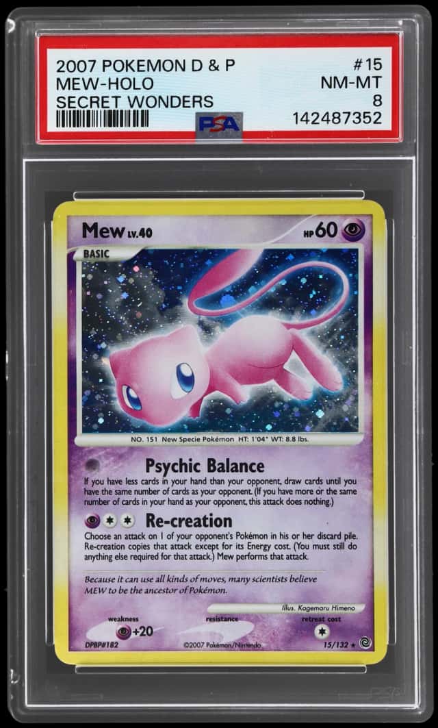 2007 Pokemon Diamond and Pearl Secret Wonders Holo Mew #15
