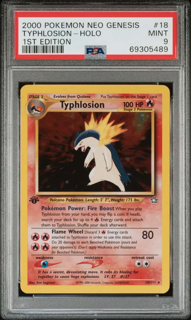 2000 Pokemon Neo Genesis 1st Edition Holo Typhlosion #18