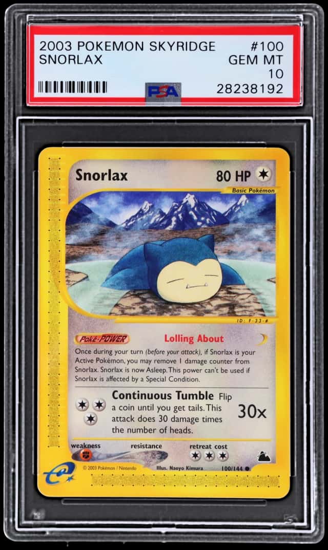 2003 Pokemon Skyridge Snorlax #100