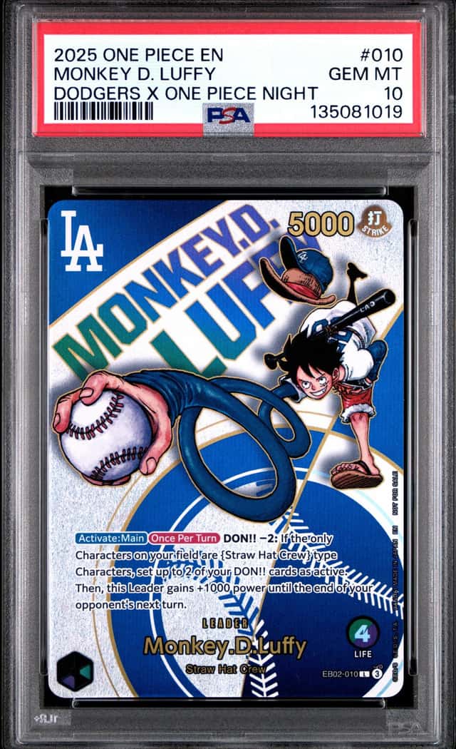 2025 One Piece Promo Dodgers X One Piece Night Monkey D. Luffy #EB02-010