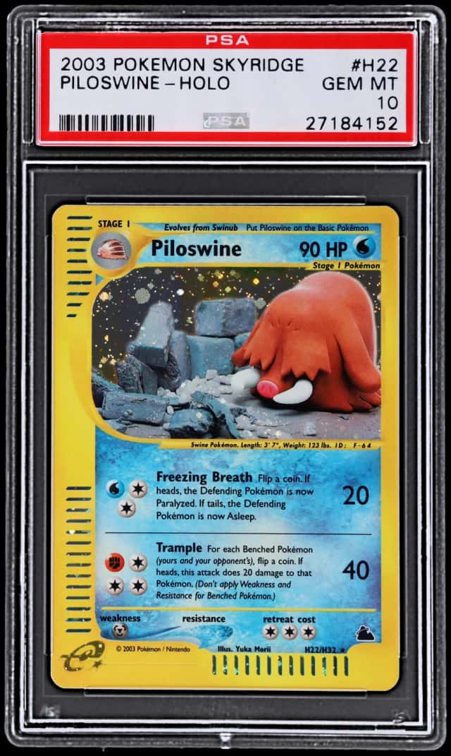 2003 Pokemon Skyridge Holo Piloswine #H22