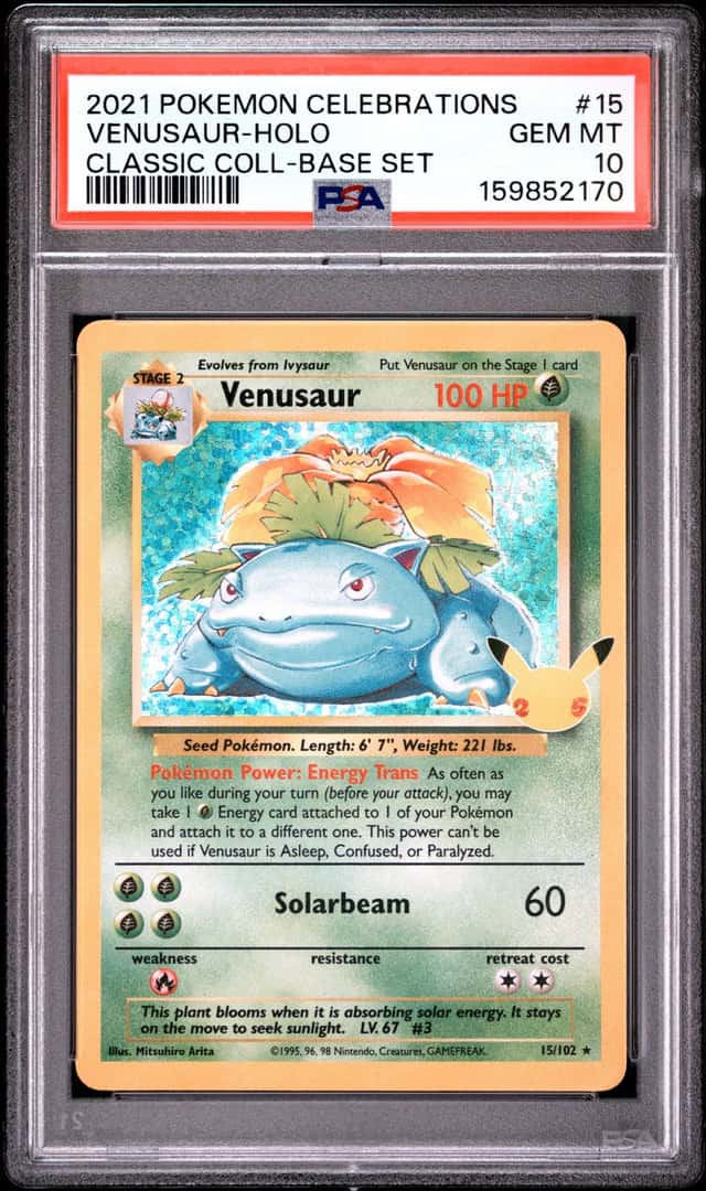 PSA 10 Venusaur Holo 15 Celebrations Classic Collection POKEMON