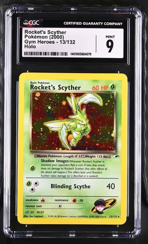 2000 Pokemon Gym Heroes Holo Rocket's Scyther #13 CGC 9 MINT