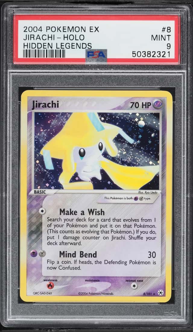 2004 Pokemon EX Hidden Legends Holo Jirachi #8 PSA 9 MINT