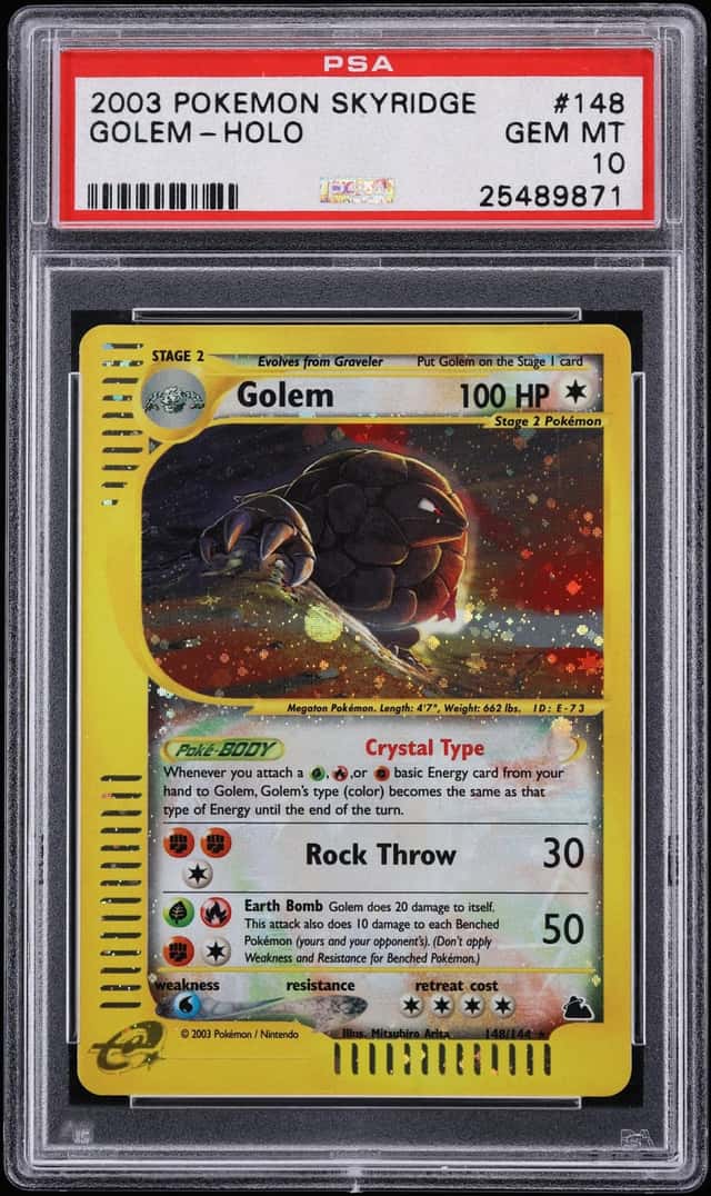 2003 Pokemon Skyridge Holo Golem #148 PSA 10 GEM MINT