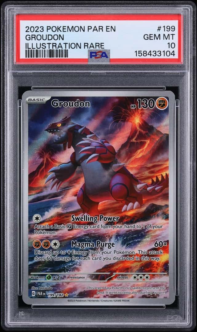 2023 Pokemon Scarlet & Violet Paradox Rift IR Groudon #199 PSA 10 GEM MINT