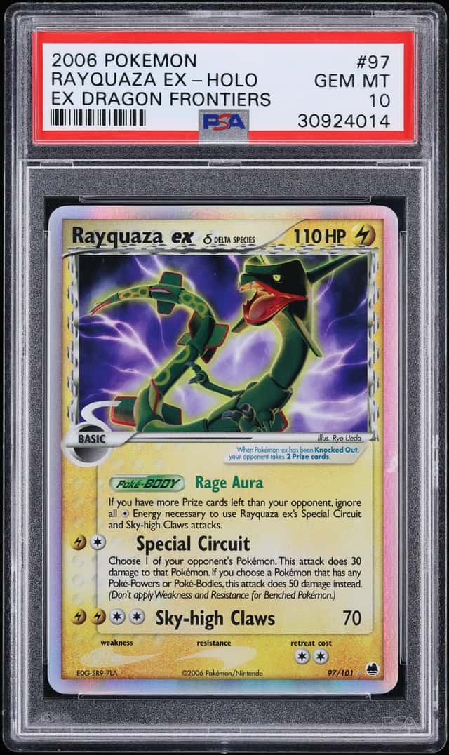 2006 Pokemon EX Dragon Frontiers Holo Rayquaza Ex #97 PSA 10 GEM MINT