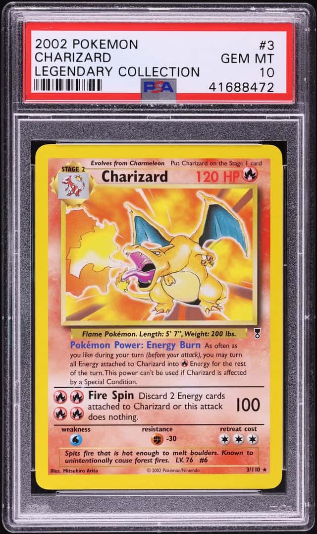 2002 Pokemon Legendary Collection Charizard #3 PSA 10 GEM MINT