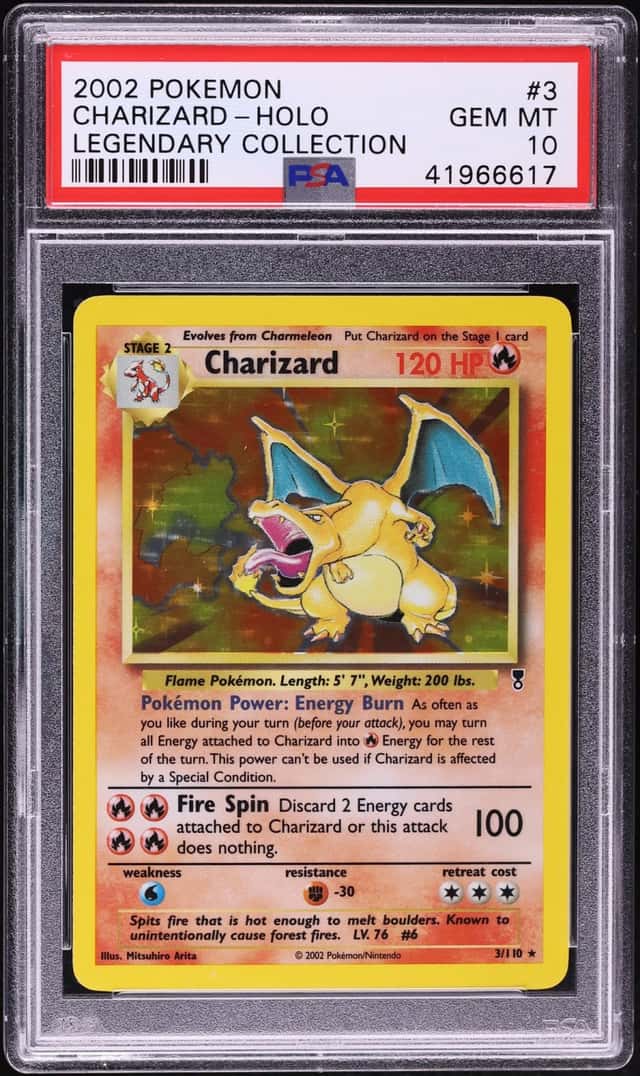 2002 Pokemon Legendary Collection Holo Charizard #3 PSA 10 GEM MINT