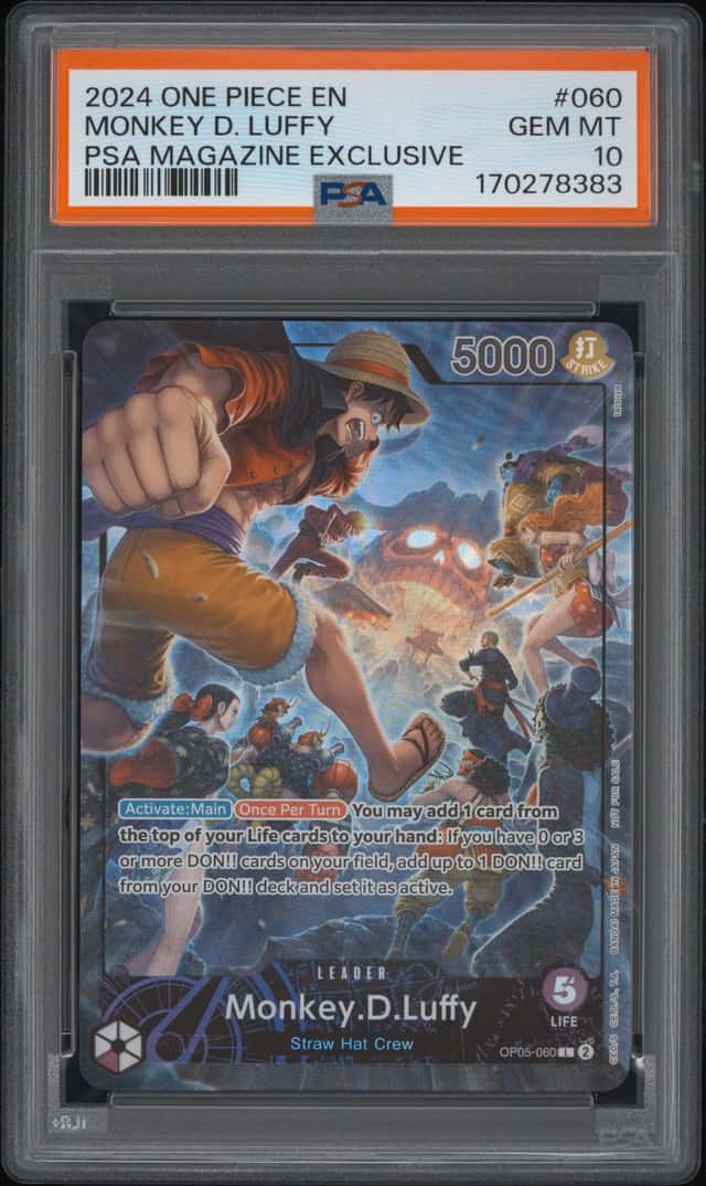 2024 ONE PIECE PROMOS PSA MAGAZINE EXCLUSIVE #060 MONKEY D. LUFFY PSA 10