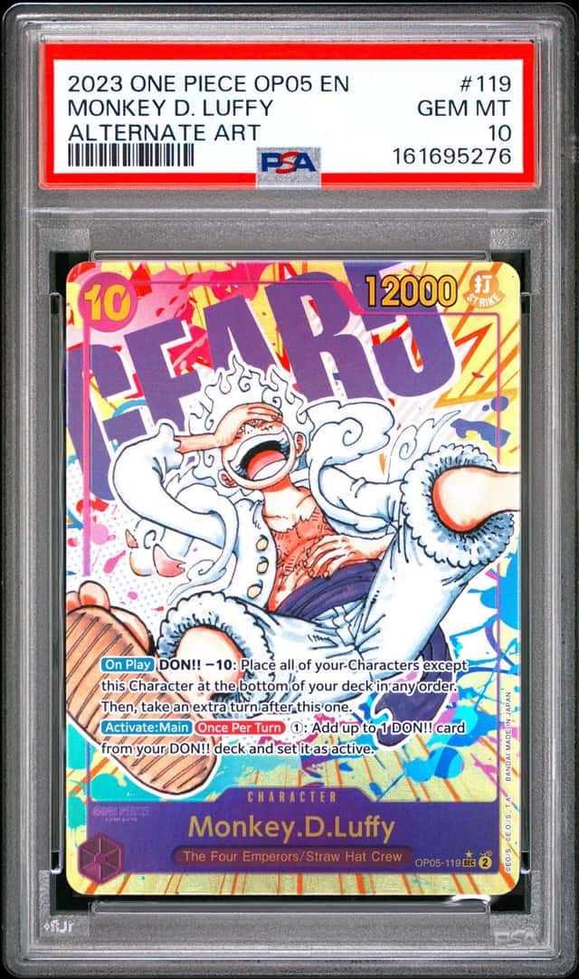 2023 One Piece OP05 EN Alternate Art #119 Monkey D Luffy PSA 10 GEM MINT