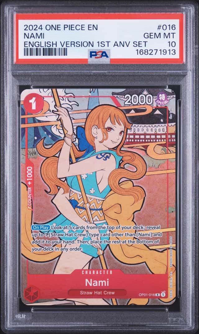 2024 ONE PIECE ENGLISH VERSION 1ST ANNIVERSARY SET #016 NAMI PSA 10