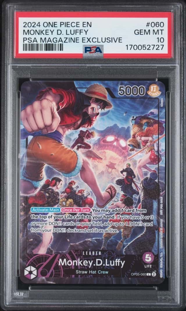 2024 ONE PIECE PROMOS PSA MAGAZINE EXCLUSIVE #060 MONKEY D. LUFFY PSA 10