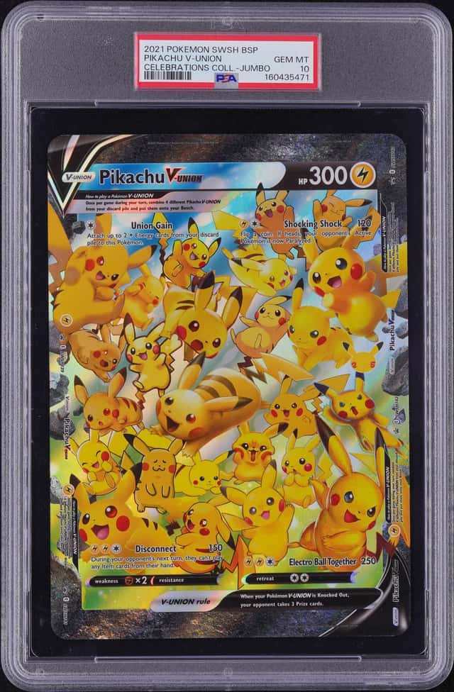 2021 Pokemon Celebrations Pikachu V-Union Jumbo Black Star #SWSH141 PSA 10 (71)