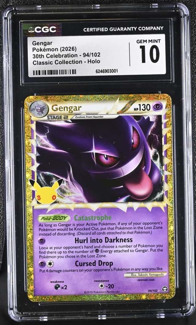 2026 Pokemon 30th Celebration Classic Collection #94/102 Gengar CGC 10 GEM MINT