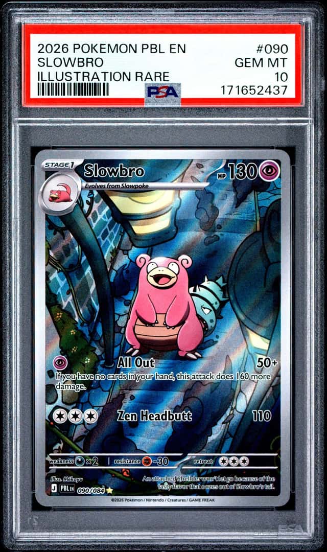2026 POKEMON PBL EN-PITCH BLACK ILLUSTRATION RARE #090 SLOWBRO PSA 10