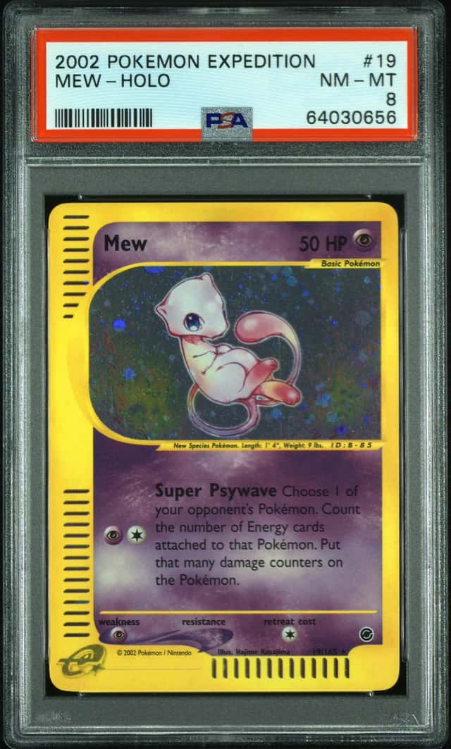 POKEMON MEW 2002 EXPEDITION #19 HOLO PSA 8