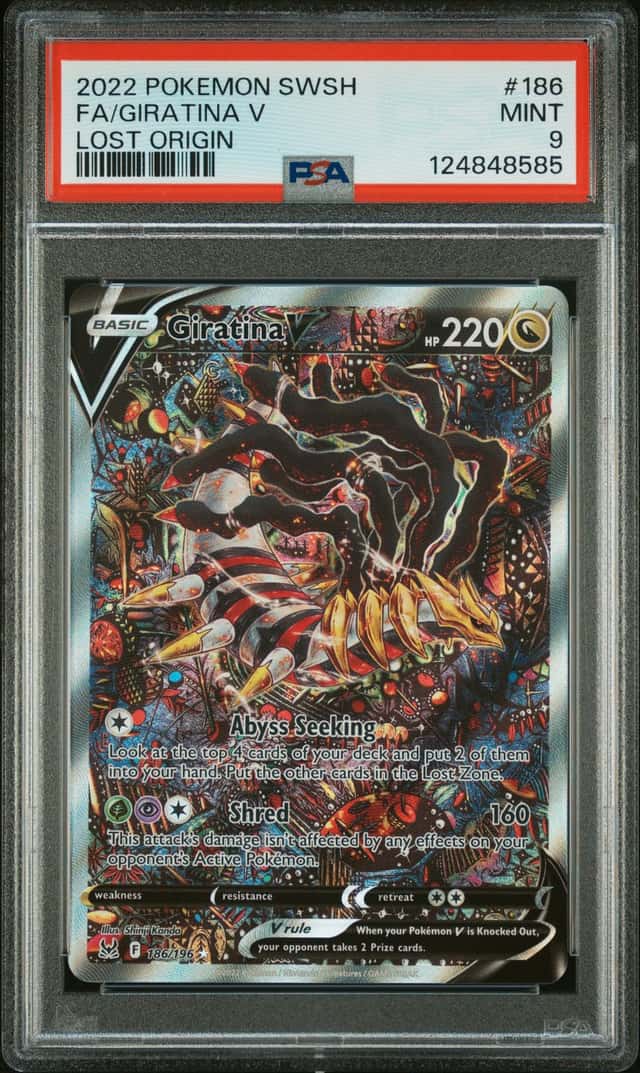 POKEMON FA/GIRATINA V 2022 SWORD & SHIELD LOST ORIGIN #186 PSA 9