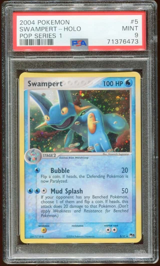 2006 POKEMON POP SERIES 1 SWAMPERT #5/17 RARE PROMO HOLO FOIL PSA 9 B E10