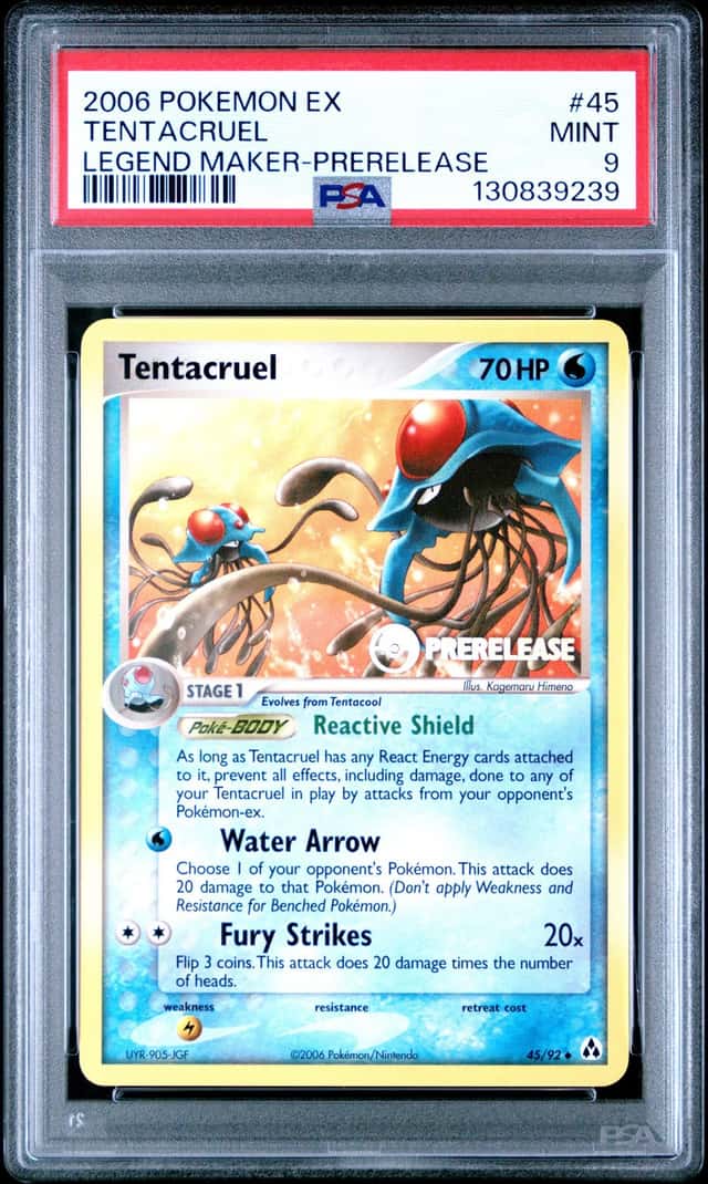 2006 Pokemon EX Legend Maker Pre-Release #45 Tentacruel PSA 9 MINT