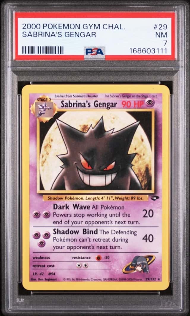2000 POKEMON GYM CHALLENGE #29 SABRINA'S GENGAR PSA 7