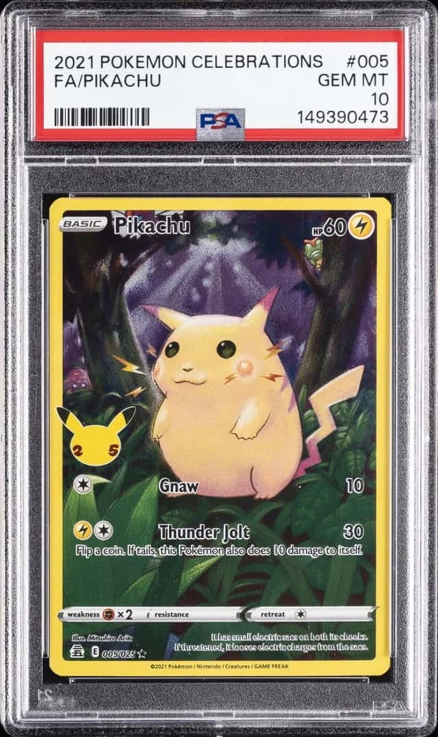 2021 POKEMON CELEBRATIONS #005 FULL ART/PIKACHU PSA 10