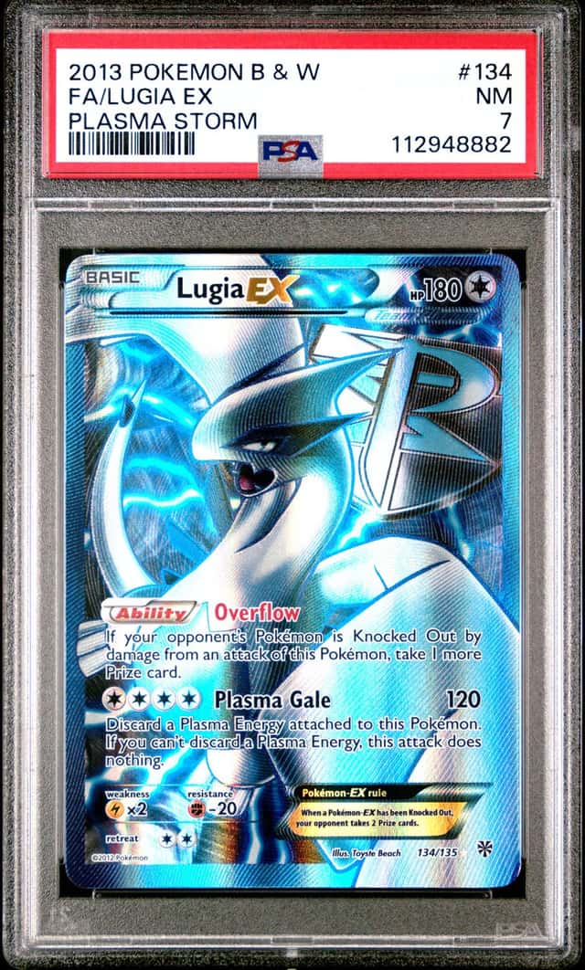 2013 Pokemon Black & White Plasma Storm Lugia #134/135 PSA 7