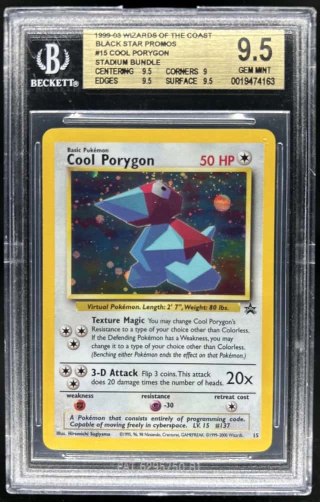 1999 Pokemon Wizards Black Star Promos Cool Porygon #15 BGS 9.5 GEM MINT