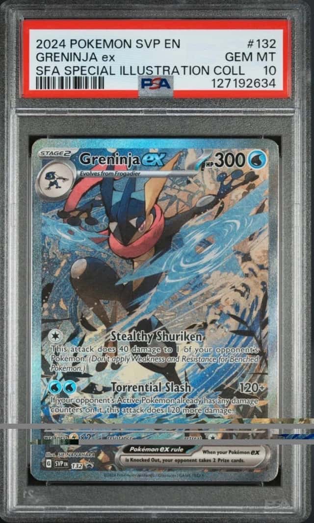 2024 Pokémon SVP En #132 Greninja Ex SFA Special Illustration Collection PSA 10