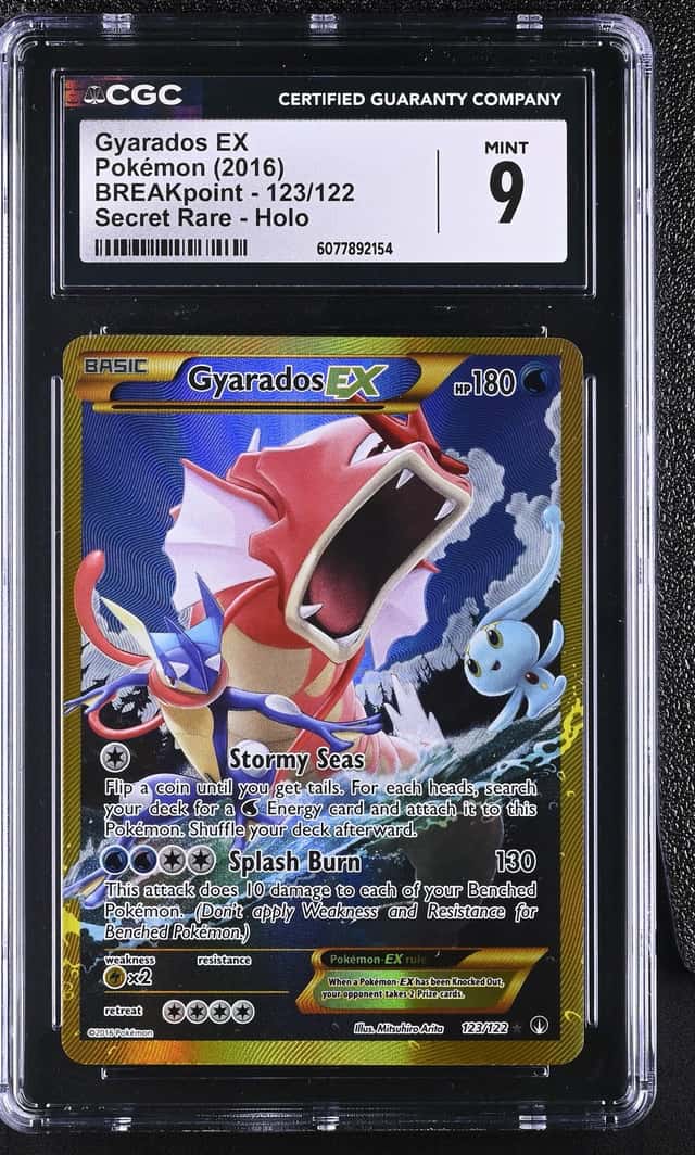 2016 Pokemon XY Breakpoint Secret #123 FA Gyarados Ex CGC 9 MINT