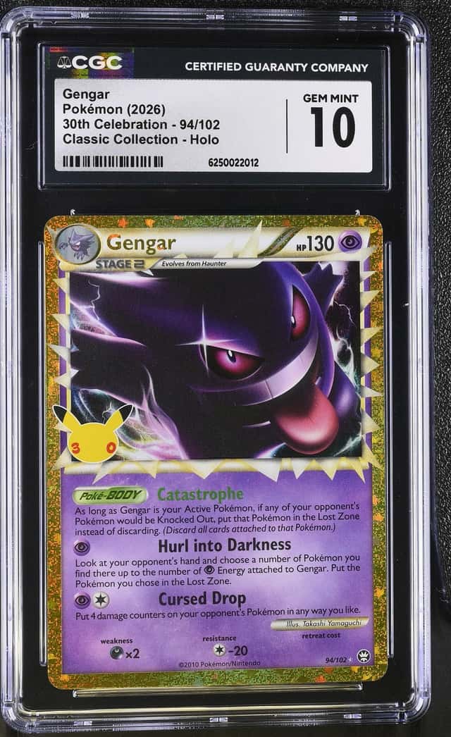 Gengar *CGC 10* Classic Collection Holo *30th Celebration* #94/102 *Pokémon