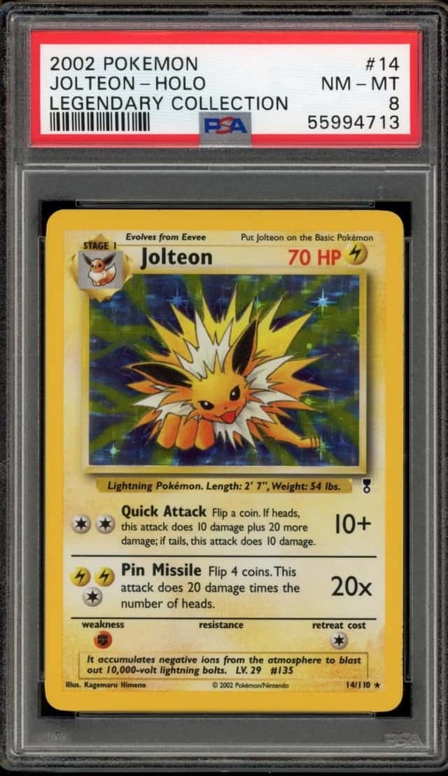 Pokemon Jolteon Holo Legendary Coll. 14 PSA 8