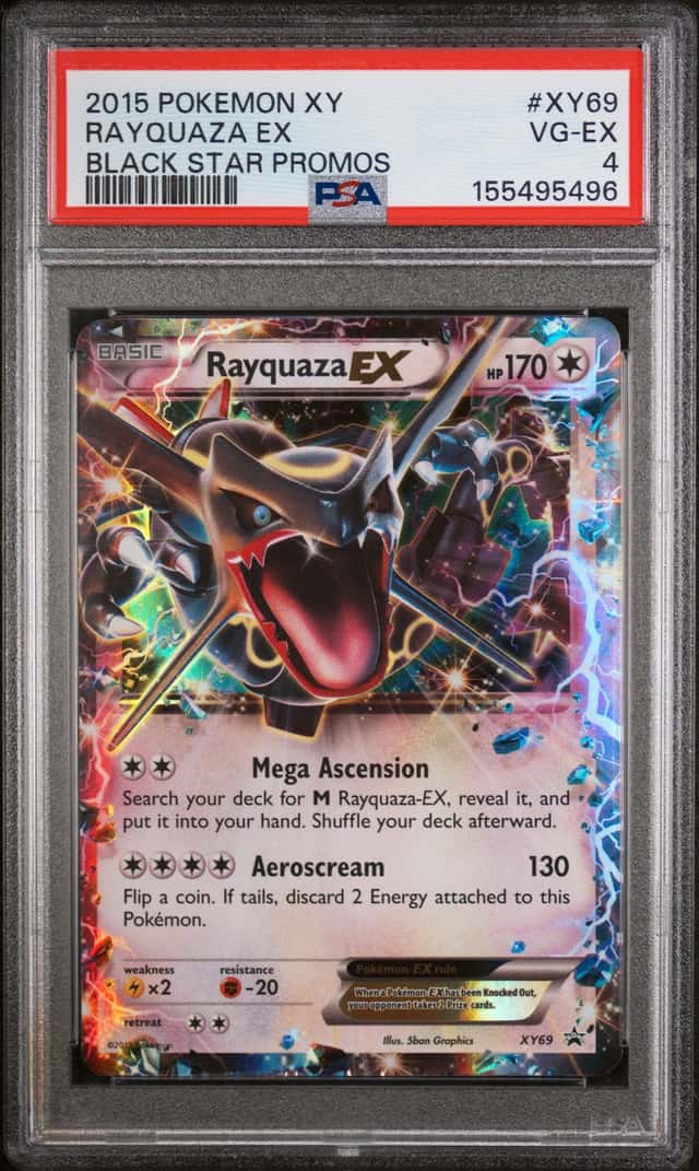 2015 POKEMON XY BLACK STAR PROMOS #XY69 RAYQUAZA EX PSA 4