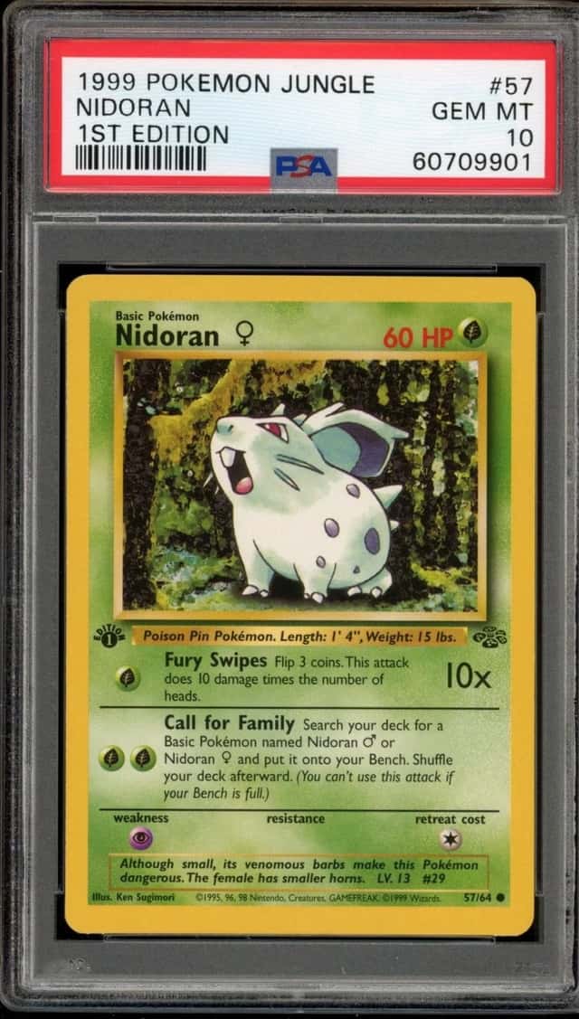 Pokemon Nidoran Jungle 57/64 1st Edition PSA 10 Gem Mint