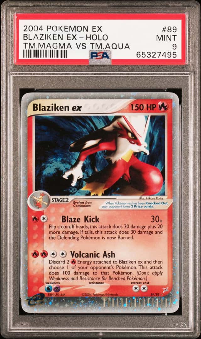 2004 Pokemon Ex Team Magma Vs Team Aqua Holo Blaziken Ex #89