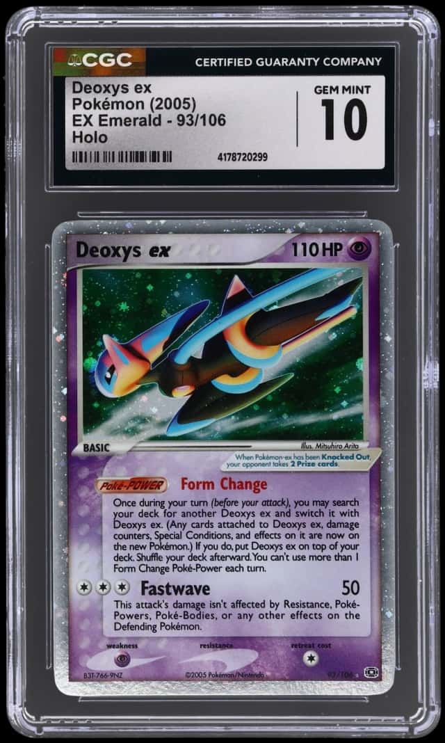 2005 Pokemon Ex Emerald Holo Deoxys Ex #93