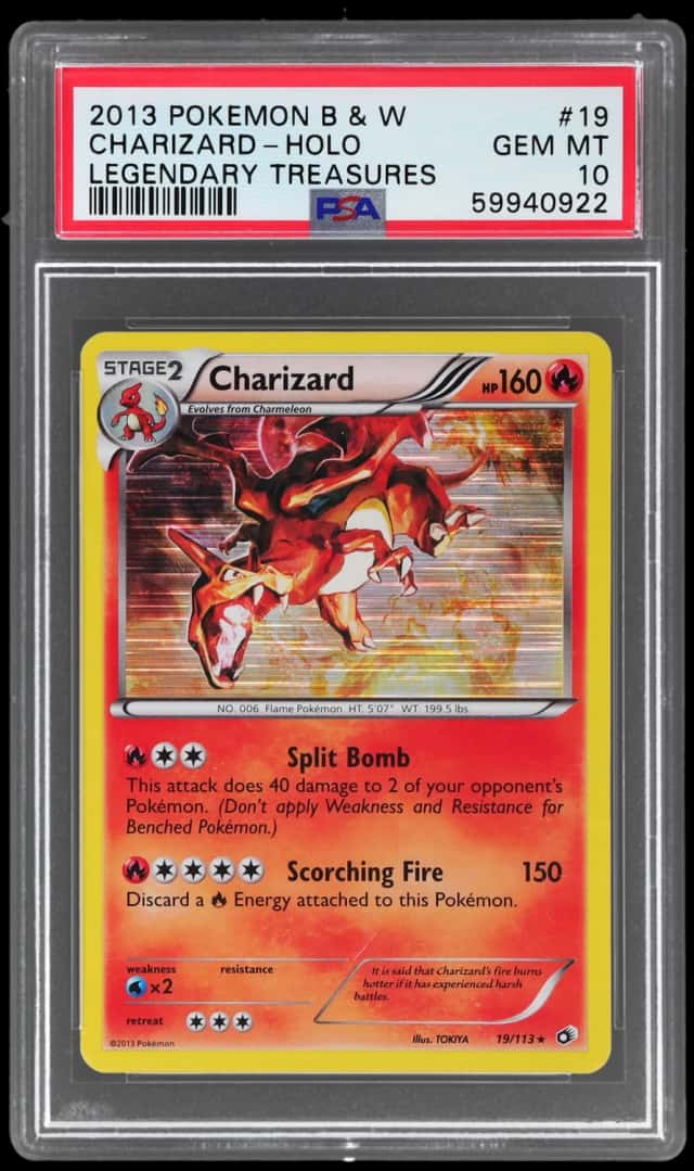 2013 Pokemon Black and White Legendary Treasures Holo Charizard #19