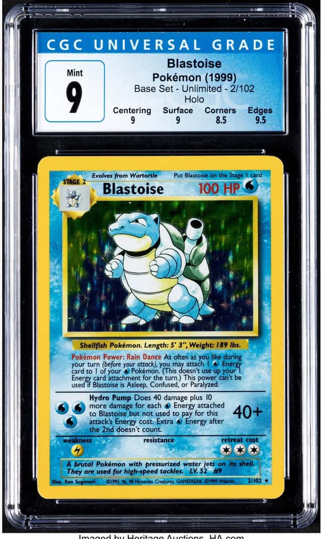 Pokémon Blastoise 2 Unlimited Base Set CGC Trading...