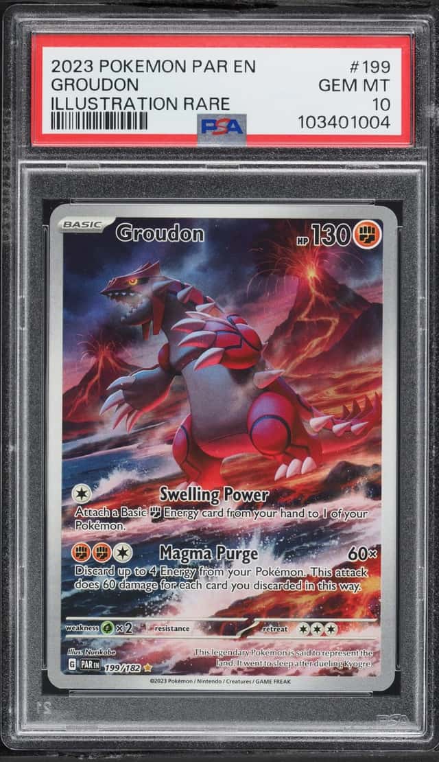 2023 Pokemon Scarlet & Violet Paradox Rift IR Groudon #199 PSA 10 GEM MINT