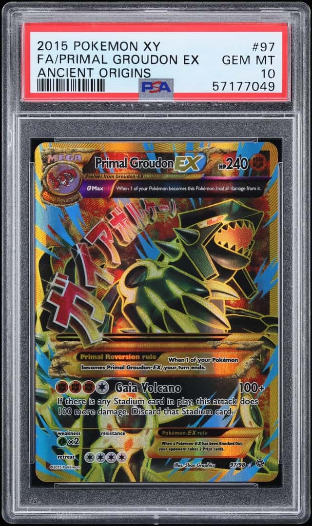 2015 Pokemon XY Ancient Origins Full Art Primal Groudon EX #97 PSA 10 GEM MINT