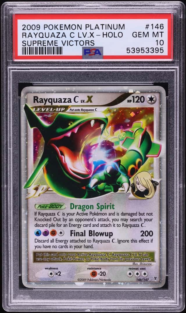 2009 Pokemon Platinum Supreme Victors Holo Rayquaza C Lv.X #146 PSA 10 GEM MINT