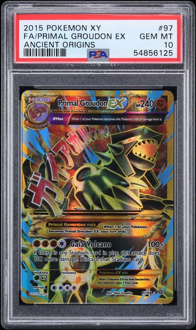 2015 Pokemon XY Ancient Origins Full Art Primal Groudon EX #97 PSA 10 GEM MINT