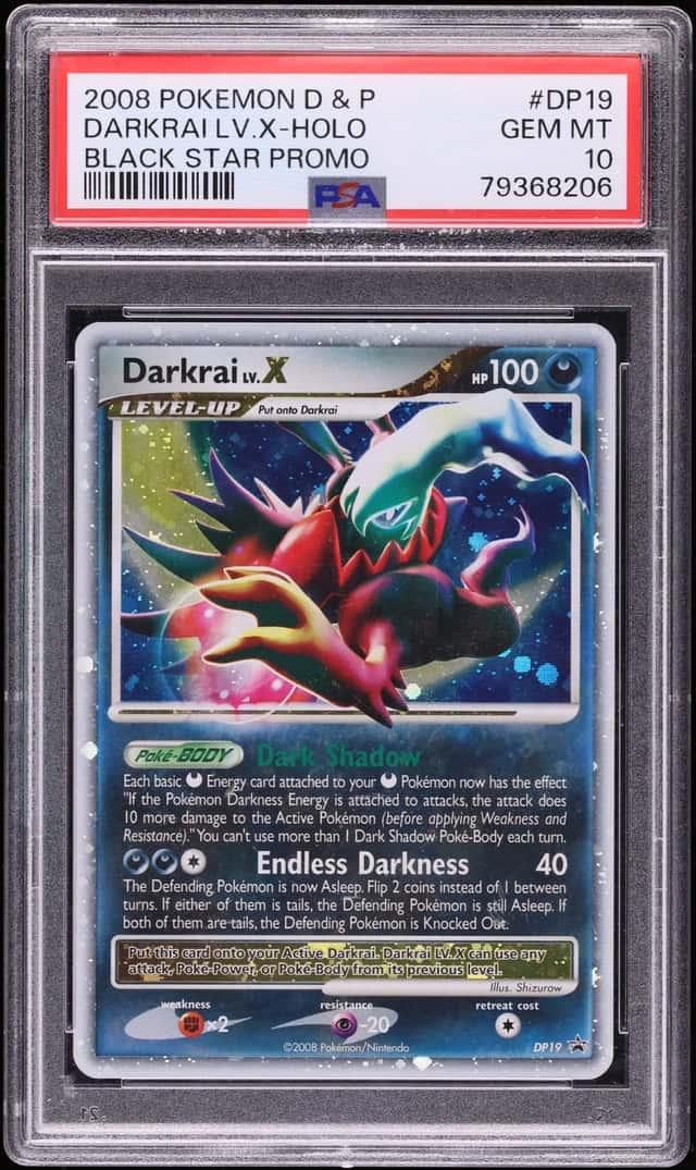 2008 Pokemon Diamond & Pearl Black Star Promo Holo Darkrai Lv.X #DP19 PSA 10 GEM MINT